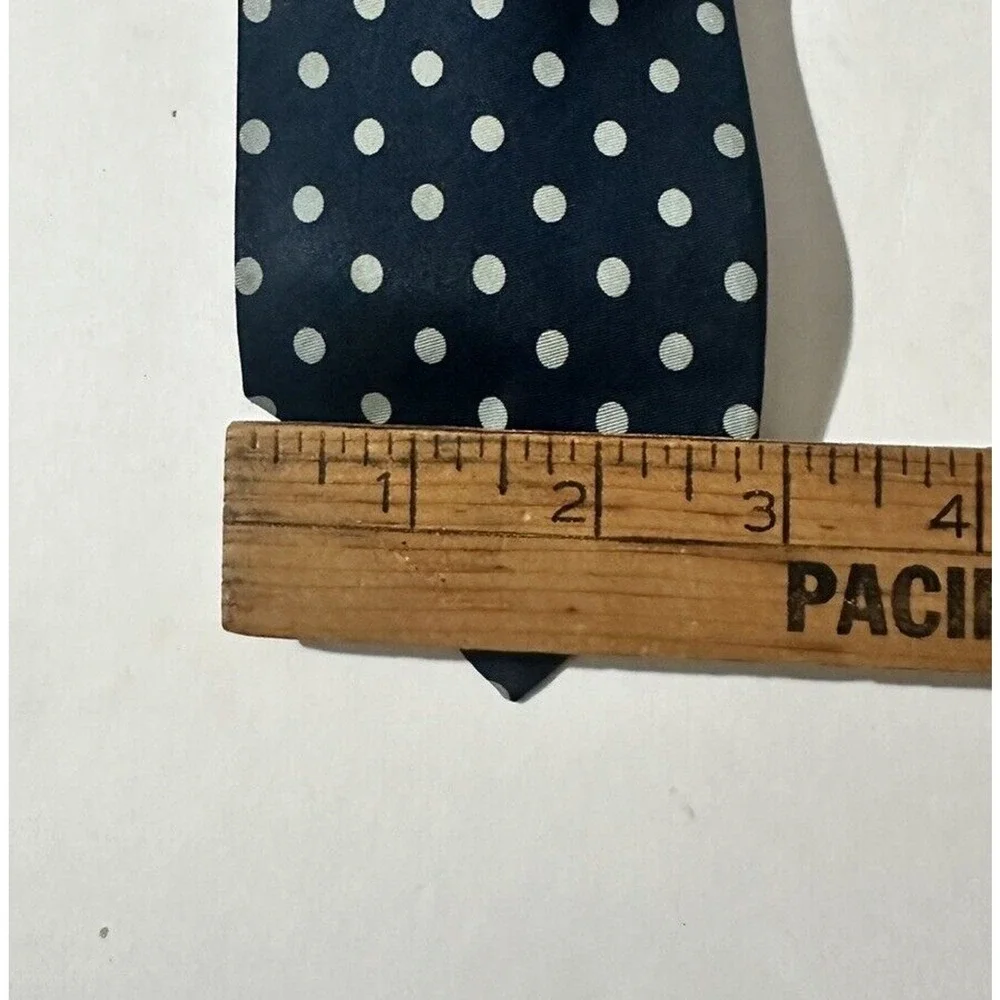 Robert‎ Talbott Tie Pebble Beach Navy Dotted Blue Silk Tie US